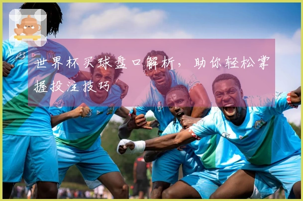 世界杯买球盘口解析，助你轻松掌握投注技巧